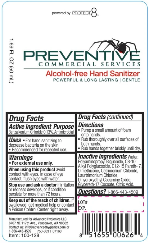 Alcohol free Hand Sanitizer 포장