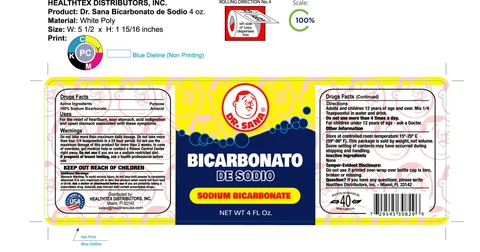 DR. SANA BICARBONATO DE SODIO4 Fl oz and 6 Floz 포장