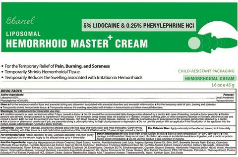 Liposomal Hemorrhoid Master packaging