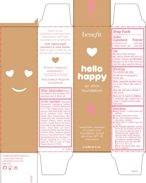 Benefit Hello Happy Air Foundation Shade 6 포장
