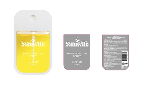 Sanitelle Hand Sanitizer Aroma Mango 포장
