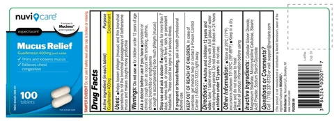 MUCUS RELIEF packaging