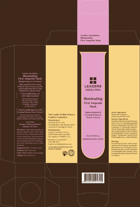 Leaders Illuminating First Ampoule Mask packaging