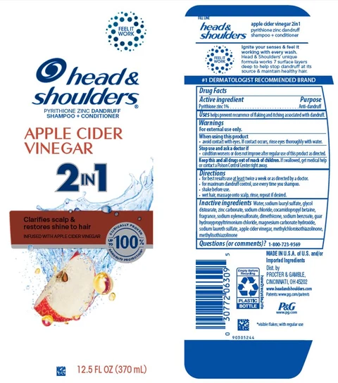 Head and Shoulders Apple Cider Vinegar 2in1 packaging