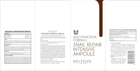 MIZON SNAIL REPAIR INTENSIVE AMPOULE 포장
