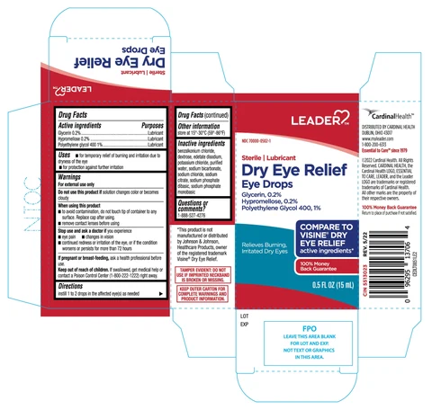 Leader Dry Eye Relief Eye Drops packaging