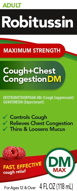 Robitussin Day and Night Cough Relief DM Max packaging
