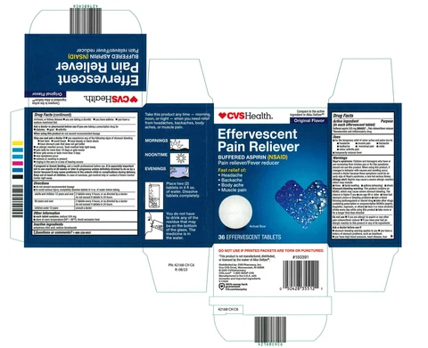 CVS Effervescent Pain Reliever packaging