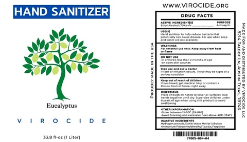 VIROCIDE Hand Sanitizer Eucalyptus 포장