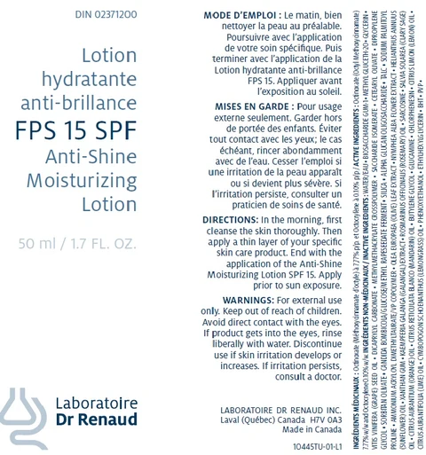 SPF 15 Anti-shine moisturizing 포장