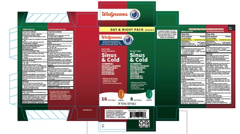 Walgreens Maximum Strength Non-Drowsy Day and Night Sinus and Cold packaging