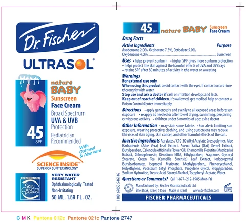 UltrasolSunscreennature BABY Sunscreen Face Cream SPF 45 포장