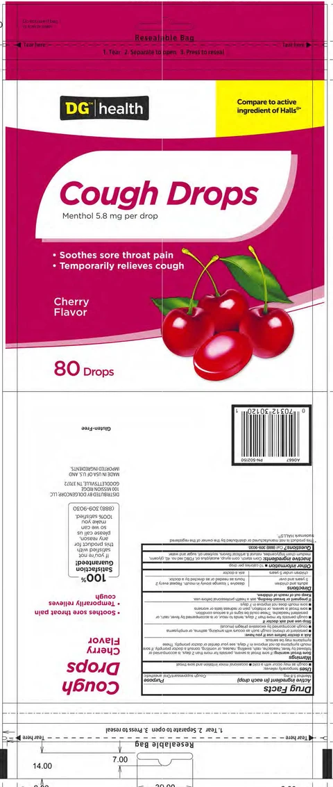 Cherry Cough Drops packaging