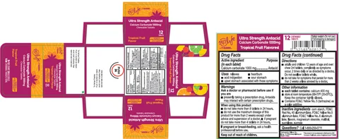 Ultra Strength Antacid Tropical Fruit Flavor 포장