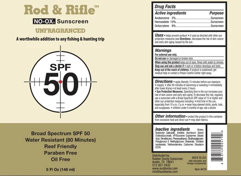 Rod and Rifle SPF 50 Sunscreen packaging