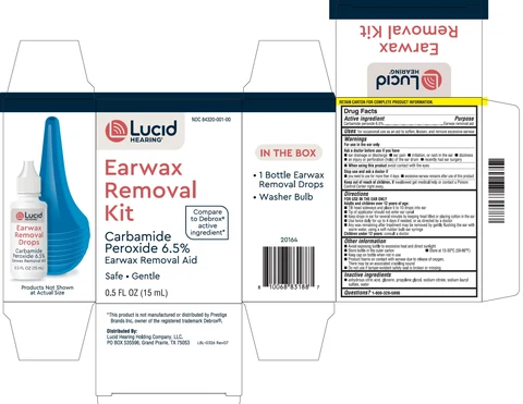 Lucid Hearing Earwax Removal Kit and Bulb packaging