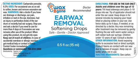 Wax B Gone Ear Wax Removal Drops packaging