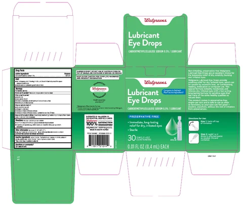 Walgreens Lubricant Eye Drops Preservative Free packaging