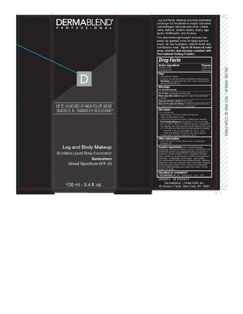 Leg and Body Makeup Broad Spectrum SPF 25 packaging
