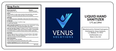 VENUS SOLUTIONS HAND SANITIZER 포장