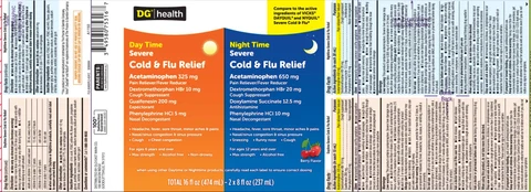 Daytime Nighttime Severe Cold and Flu Relief 포장