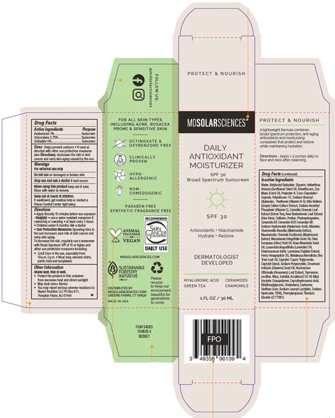 Daily Antioxidant Moisturizer SPF 30. SPF 30 Broad Spectrum Sunscreen UVA-UVB 포장