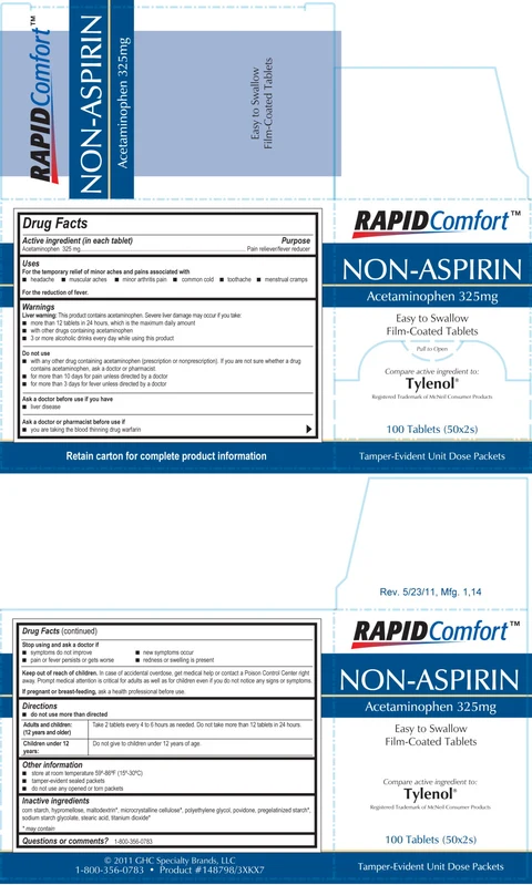Rapid Comfort Non Aspirin 포장