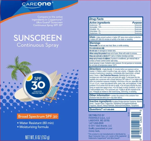 Sunscreen SPF 30CareOne 포장