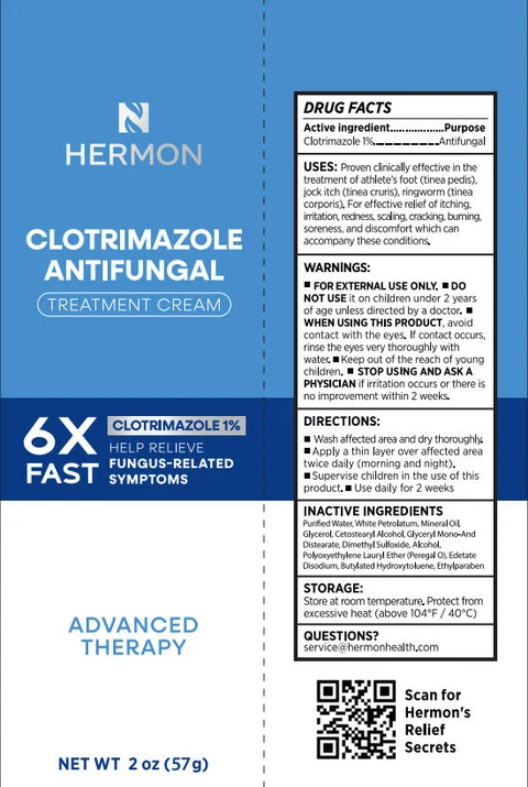 Hermon Clotrimazole antifungal treatment cream 포장
