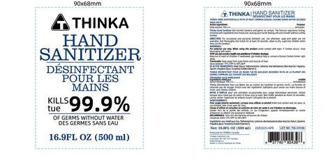 Thinka Hand Sanitizer packaging