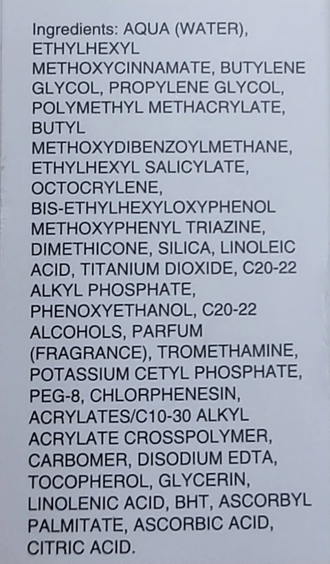 AnubisMed 50+ Protection Fluid Active Ingredients