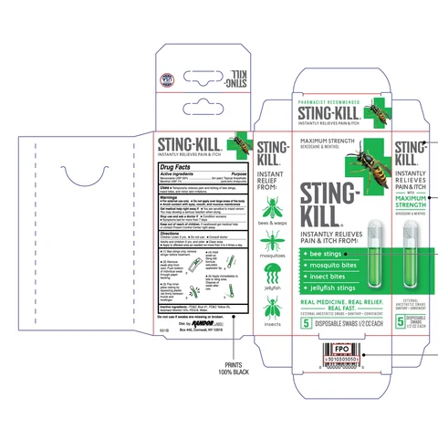 Sting-Kill packaging