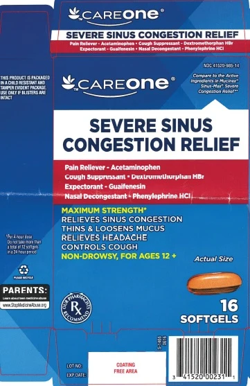 Severe sinus Congestion Relief 포장