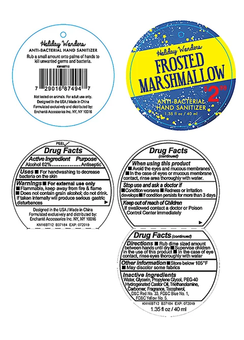 Holiday Wonders Frosted Marshmallow Antibacterial Hand Sanitizer 포장