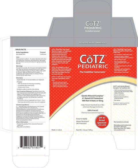 Cotz Pediatric SPF 40 Sunscreen 포장