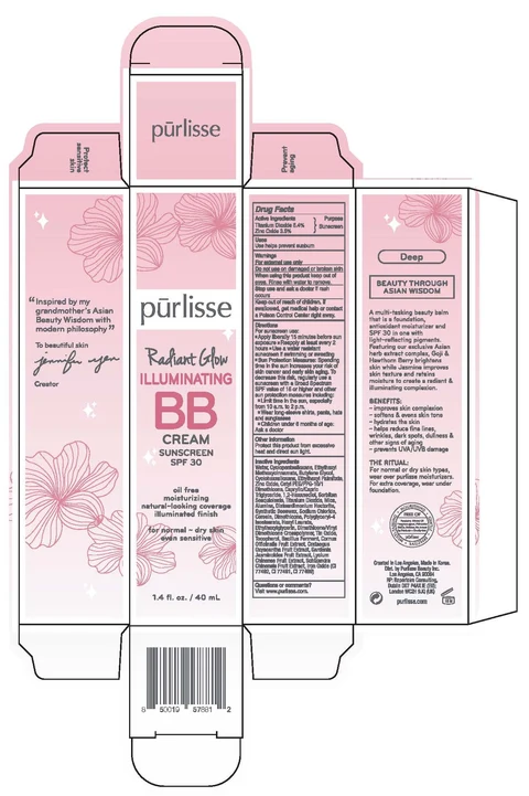 Radiant Glow Illuminating BB Cream Sunscreen SPF 30 - Deep 포장