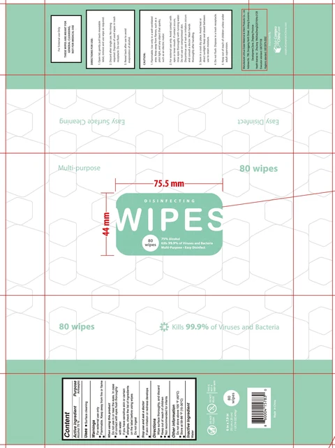 ALCOHOL DISINFECTANT WIPES 포장
