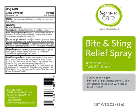 Bite and Sting ReliefSignature Care 포장
