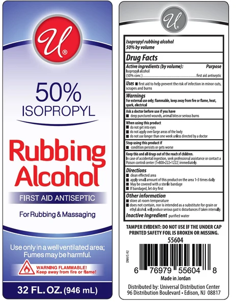 Universal 50% Rubbing Alcohol 포장