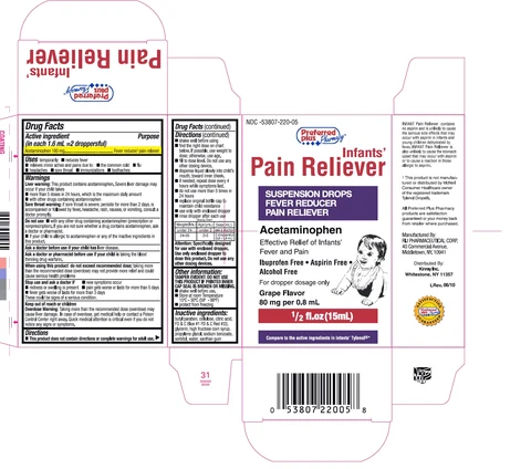 Infants Pain Reliever packaging