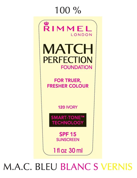 Rimmel LondonMatch Perfection Foundation - Ivory (120) packaging