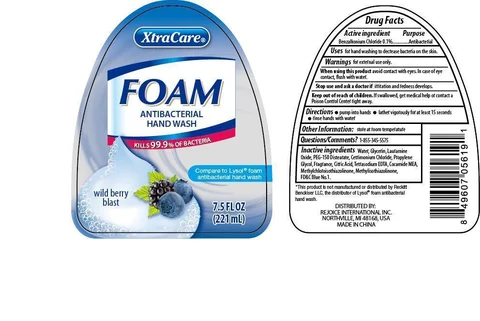 XtraCare Foam Antibacterial Hand WashWild Berry Blast packaging