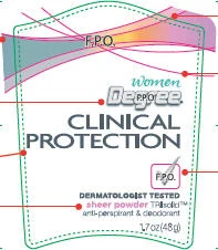 Degree Clinical Protection Sheer PowderAntiperspirant and Deodorant 포장