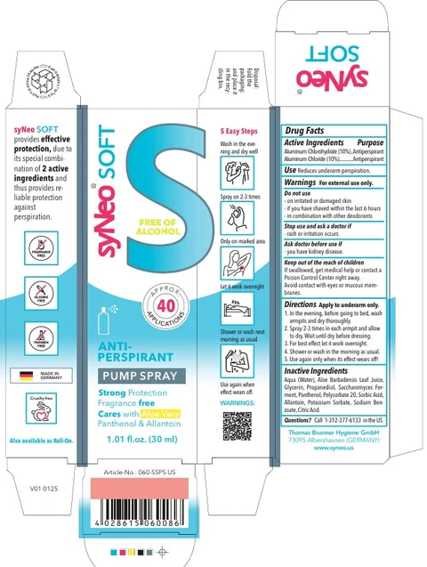 SyNeo SOFT ANTI PERSPIRANT 포장
