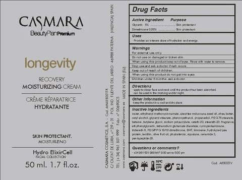Longevity Recovery Moisturizing packaging