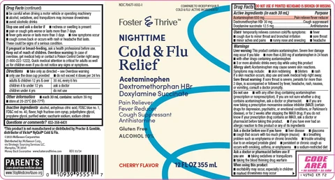 foster and thrive nighttime cold and flu relief packaging