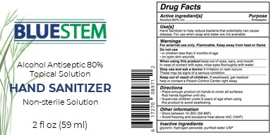 Bluestem Hand Sanitizer 포장