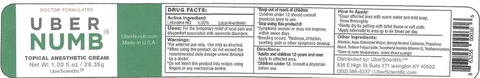 Uber Numb Topical Anesthetic 포장