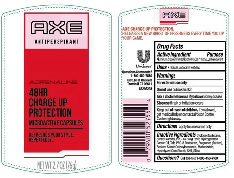 Axe Adrenaline Antiperspirant 포장