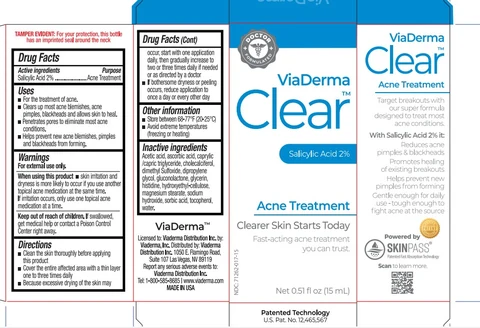 Viaderma Clear Acne Treatment 포장
